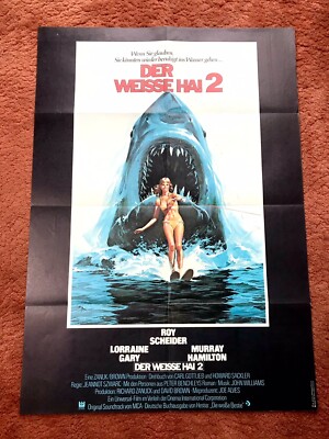 Der Weisse Hai 2 - Kinoplakat Poster A1, Roy Scheider, Jaws, Der Weiße Hai 2