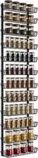 Adjustable Wall Mount Spice Rack Organizer, 12-Tier Dual-Use (Multi-Use) Hanging