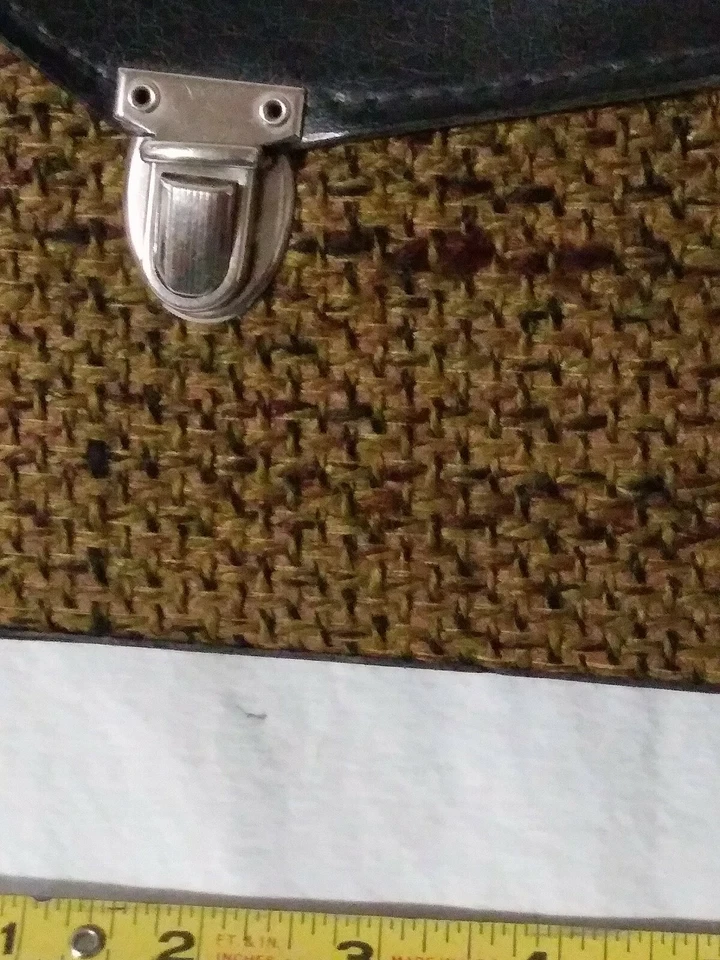 Estuche para cámara vintage años 60-70 lienzo verde. B4 Foto 2 de 4