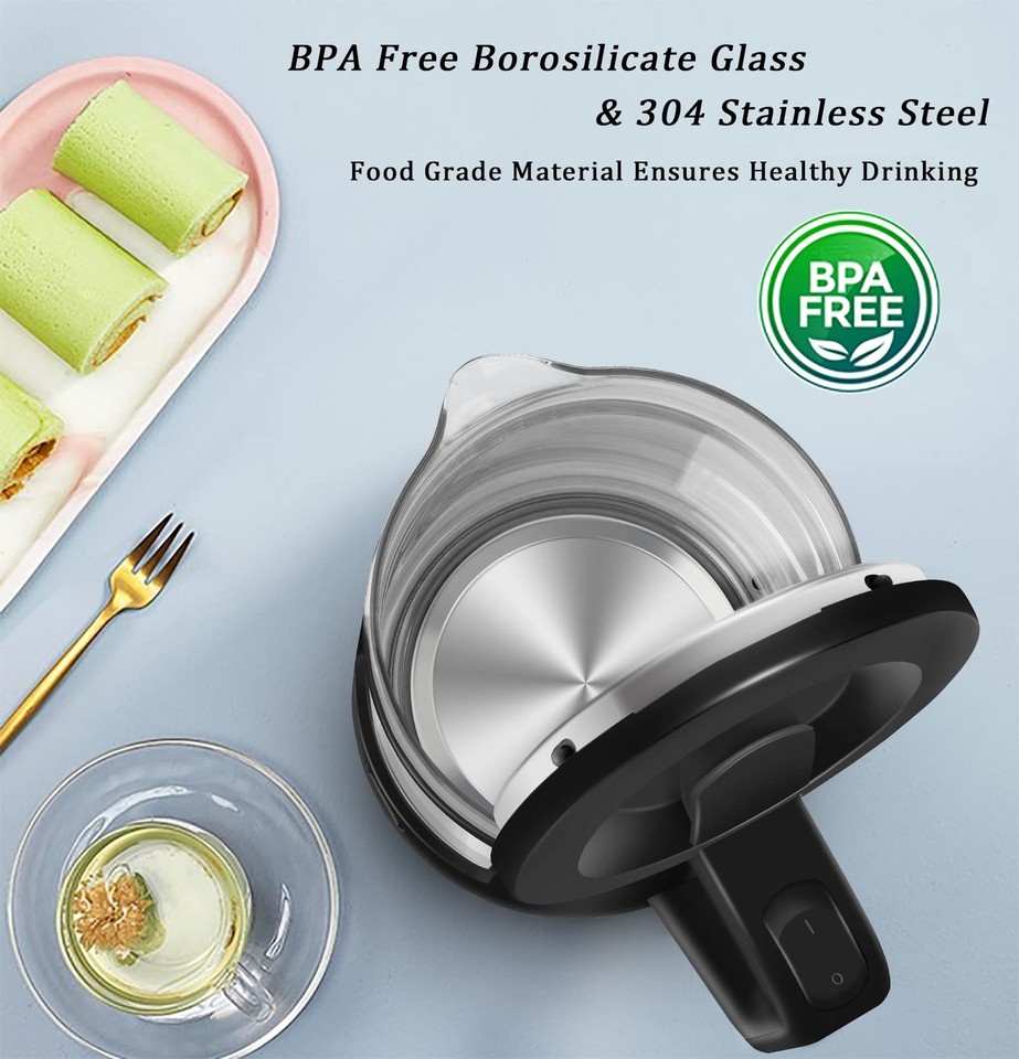 Dezin Electric Kettle with Keep Warm Function BPA Free WindowGlass