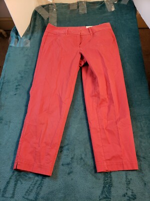 Loft Marisa Chino Pants Womens Size 2 Pink Khaki Ladies Cropped Stretch NWT