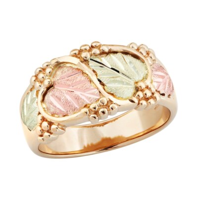 Thick Leaves - Black Hills Gold Ring / Custom Made in USA Gift Box