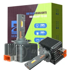 RIDROID 80W 16000LM D3S D3R LED Bulbs Kit Replace Xenon HID Headlamp 6000K White