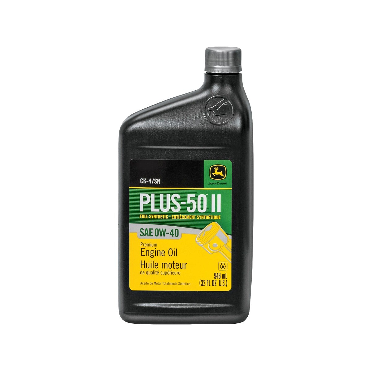 John Deere OEM Premium Synthetic Engine Oil, Plus-50™ II 0W-40