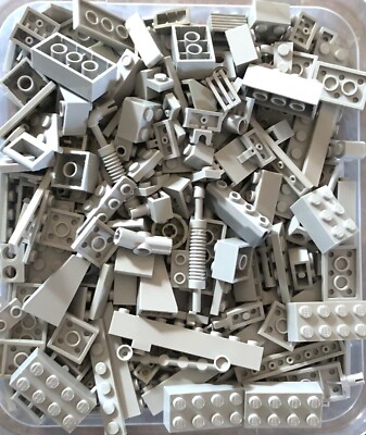 Lego 150 piece Light Grey Lego lot full of bricks, blocks Variety of Sizes Legos
