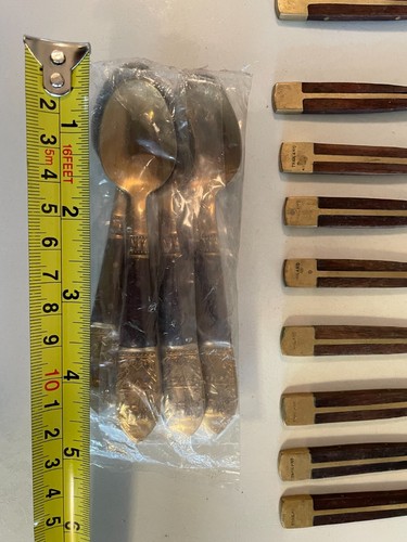 Juego de 15 piezas de cubiertos Tailandia, níquel bronce, elefante, 8 cucharas, 7 tenedores - Imagen 10 de 11
