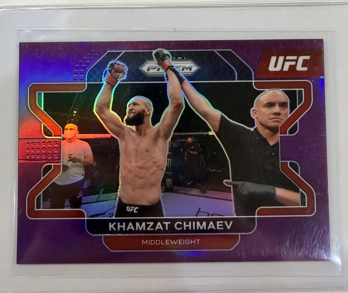 2022 Panini Prizm UFC - Khamzat Chimaev #94 Purple Prizm /149