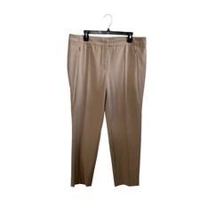 Escada Sand Dune Color Straight Leg Zipper Pocket Trousers Women's Size 44 / 14