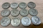 12 KENNEDY 40% SILVER HALF DOLLARS. ESTATE SALE!