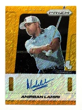 2025 Prizm LIV Golf Anirban Lahiri Throwback Signatures Gold Shimmer 1/3 FOTL