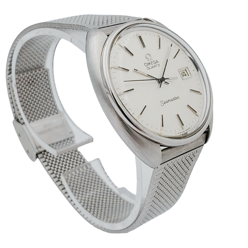 Omega Seamaster 36mm Vintage Steel Watch w/Mesh & Silver Dial. - Afbeelding 9 van 13
