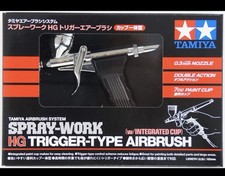 Tamiya Spray- Work H G Trigger-Type Airbrush With Integrated Cup.0.3mm Nozzle