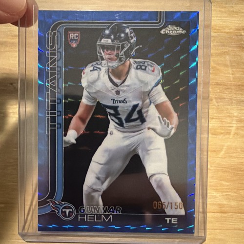 2025 Topps Chrome - Rookies Gunnar Helm #305 Blue Geometric Refractor /150 (RC)