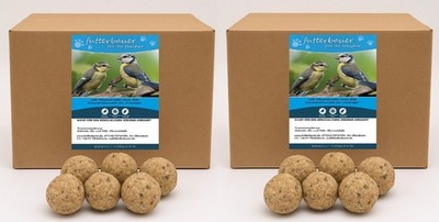 Futterbauer ca. 2 x 100 Stück Meisenknödel ohne Netz Vogelfutter Ganzjahresvogel