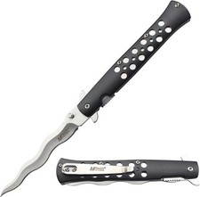 MTech Spring Assisted Folding Knife 4" 3Cr13MoV Steel Wavy Blade Aluminum Handle