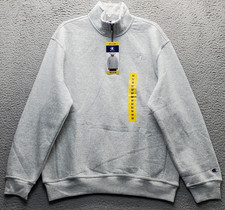 Champion Sweatshirt Womens Medium Gray Heather Long Sleeve Quarter Zip Pullover