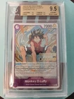 Monkey.D.Luffy OP03-070 Beckett BGS 9.5 Judge Promo Gem Mint One Piece OP