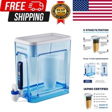 22-Cup 5-Stage Water Filter Dispenser with Instant Read Out - 0 TDS for Impro...