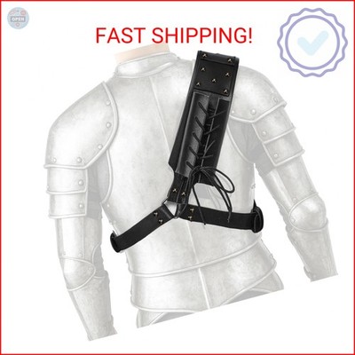 Medieval Back Holster Sword Holder - Adjustable PU Leather Strap, Katana Sheath