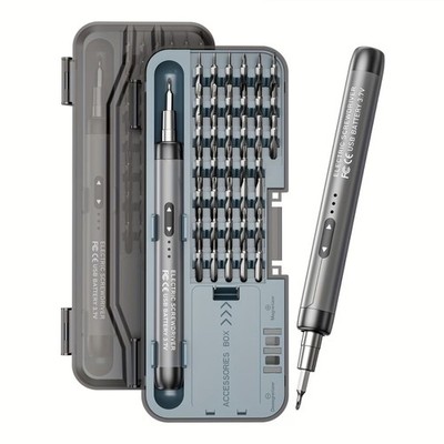 NIB 48 in 1 Cordless Electric Screwdriver Set, USB Rechargeable 38 Magnetic Bits
