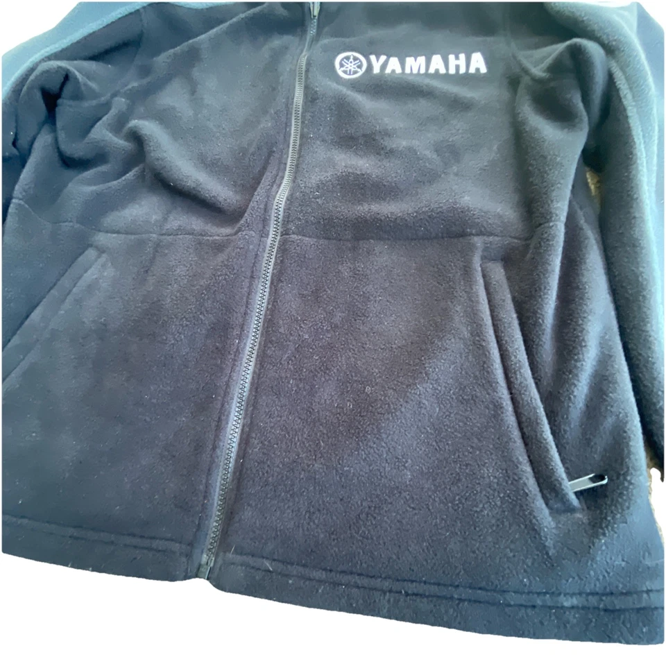 Vintage Y2K Team Yamaha Full Zip Fleece Embroidered 2-sided Jacket Coat Mens XL - Image 2 of 4