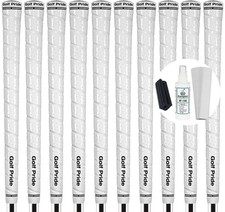 Golf Pride Tour Wrap 2G Golf Grips Midsize White - Set of 10 with Grip Kit 