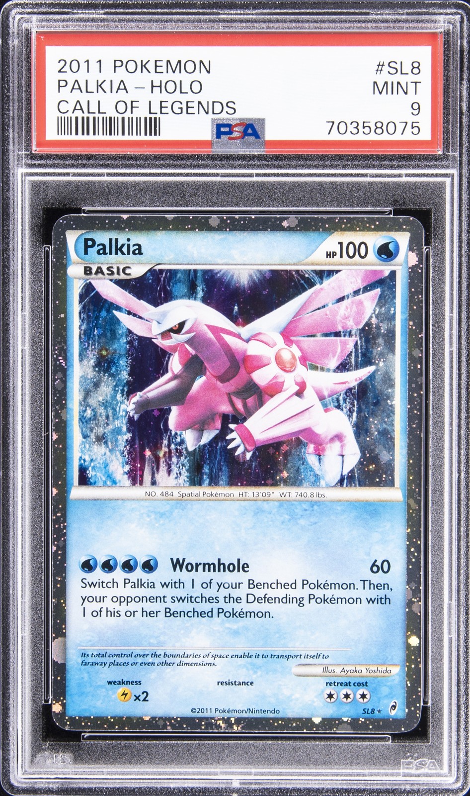 2011 POKEMON CALL OF LEGENDS #SL8 PALKIA-HOLO PSA 9