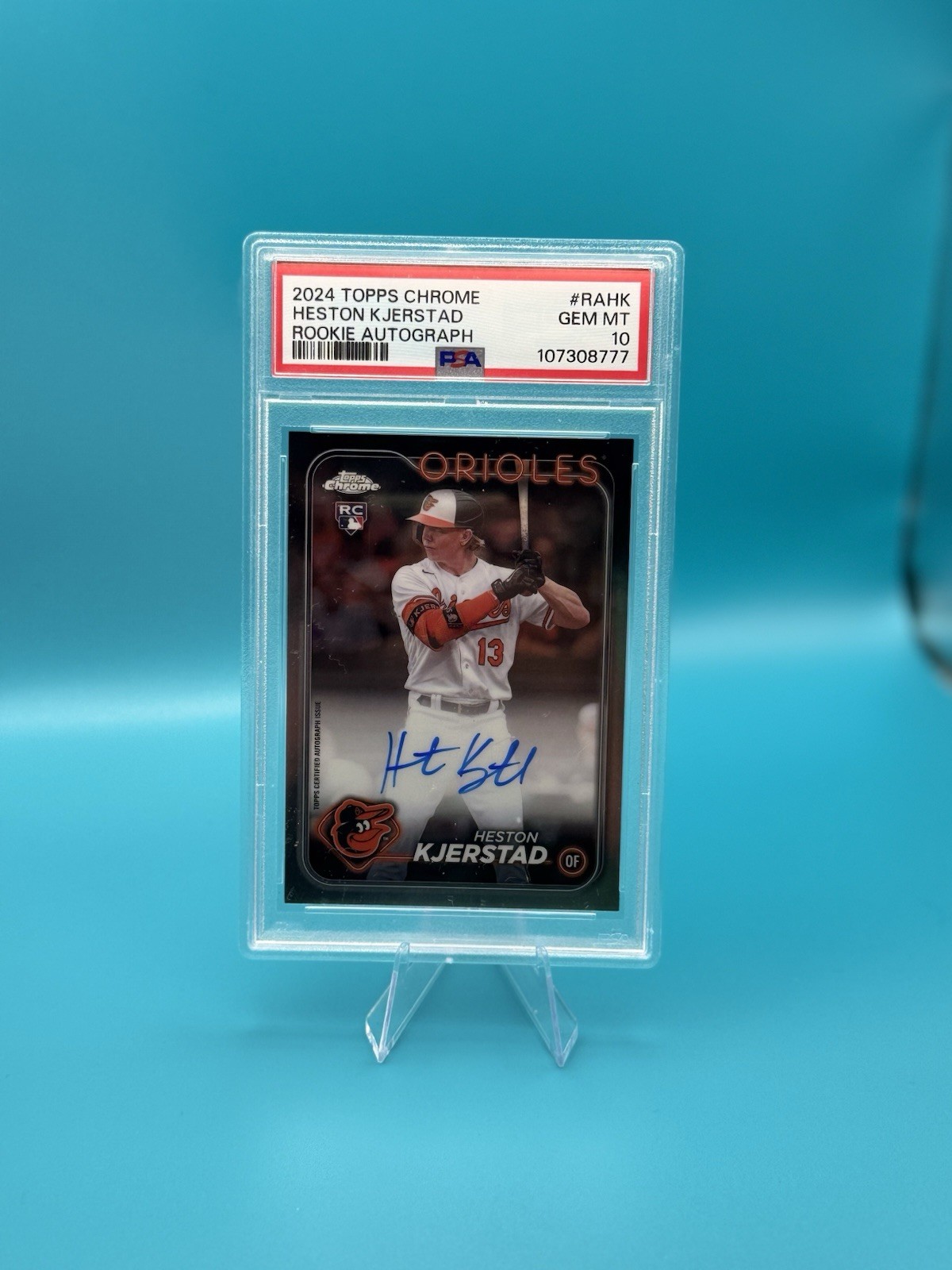 Topps 2024 Chrome Heston Kjerstad Rookie Autographs RA-HK RC Auto PSA 10