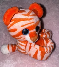 Wild Republic tangerine Huggers Plush Slap Bracelet Wrist Hugger Orange Stripes