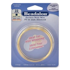 German Style Wrapping Wire, Square, Tarnish Resistant Brass, 22 Gauge, 3.5 m ...