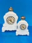 VTG Avon Decanter Leisure Hours Rapture Foaming Bath Oil Empty Milk Glass Clock