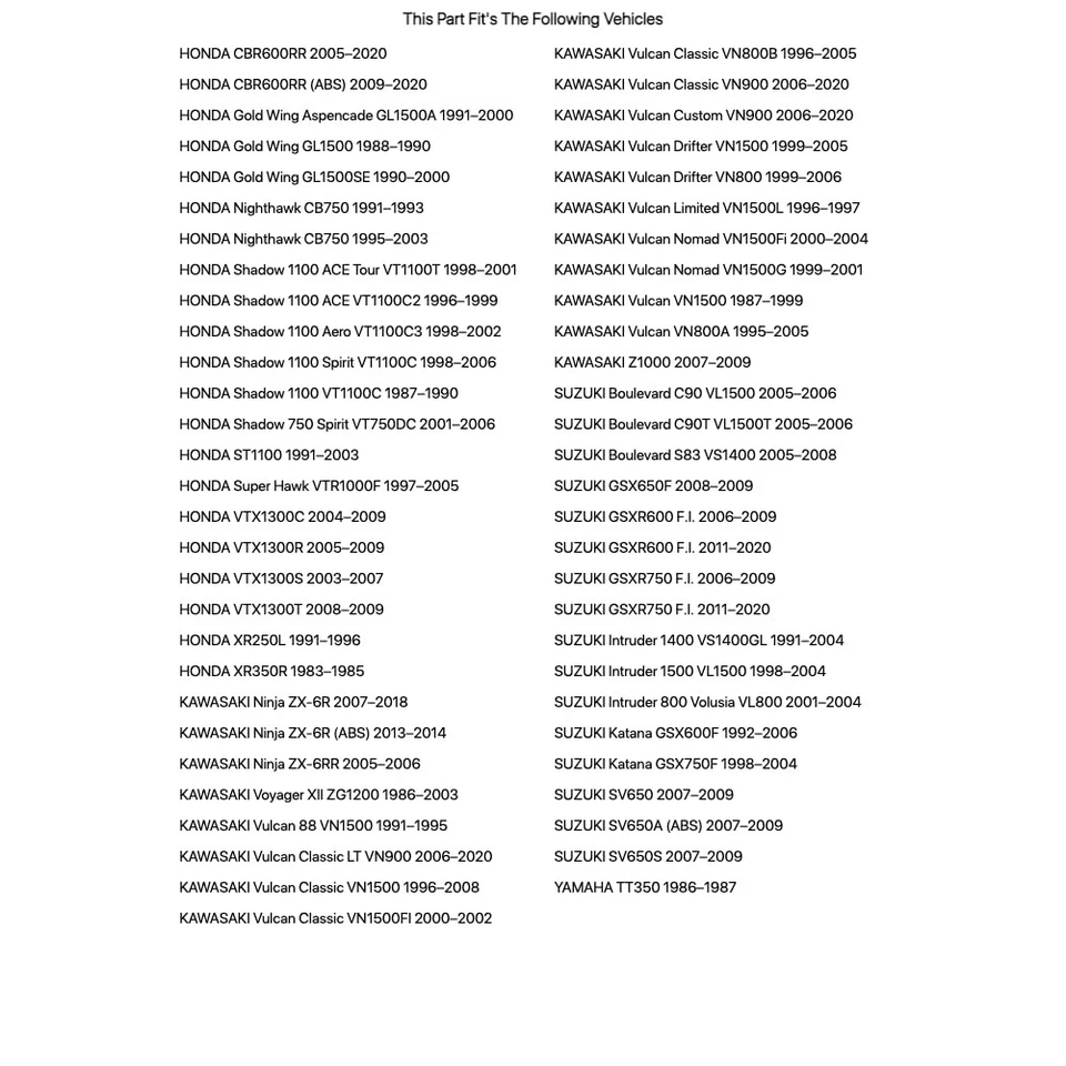 Sellos de horquilla K & L para Honda Shadow 1100 VT1100C 1987-1990 Foto 2 de 3