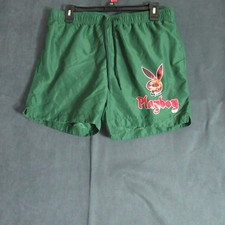 Playboy Pacsun Swim Trunks Mens Medium Green Bathing Suit Shorts Beach Vacation