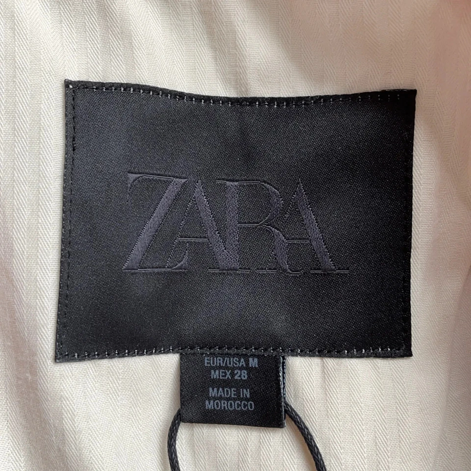 Zara, blazer, taille : M, rouge, coton/viscose, unicolore, femmes #xRy - Photo 3/4