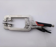 15" Locking C-Clamp with Larger Swivel Pads, XD-C15-003, 2 PCS Silver