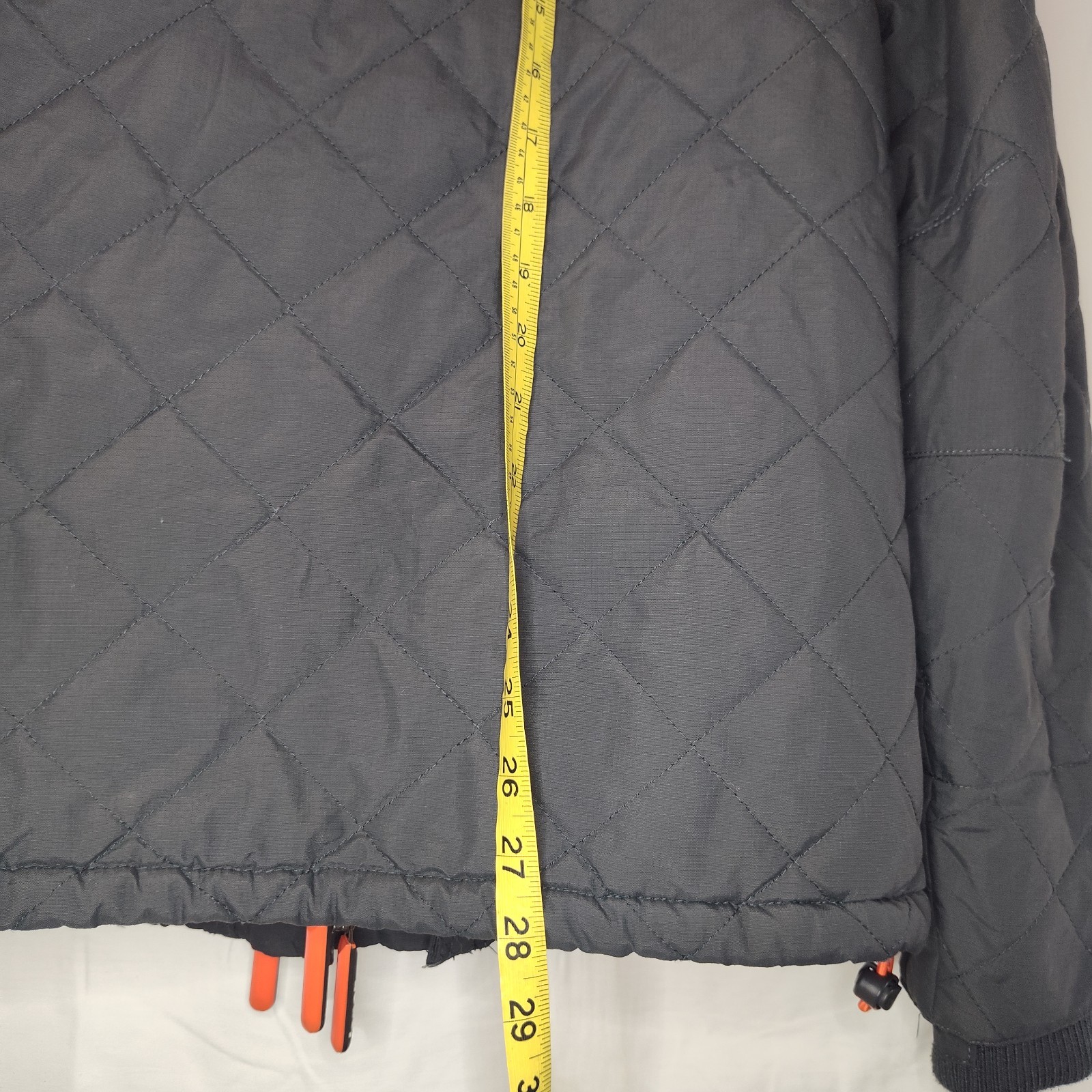 SUPERDRY Original Windcheater Japan Coat Jacket XLarge Orange Dark Gray Quilted