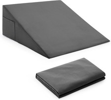 Dark Grey Bed Wedge Pillow Cover, 24" L x 24" W x 12" H Wedge Pillow Case