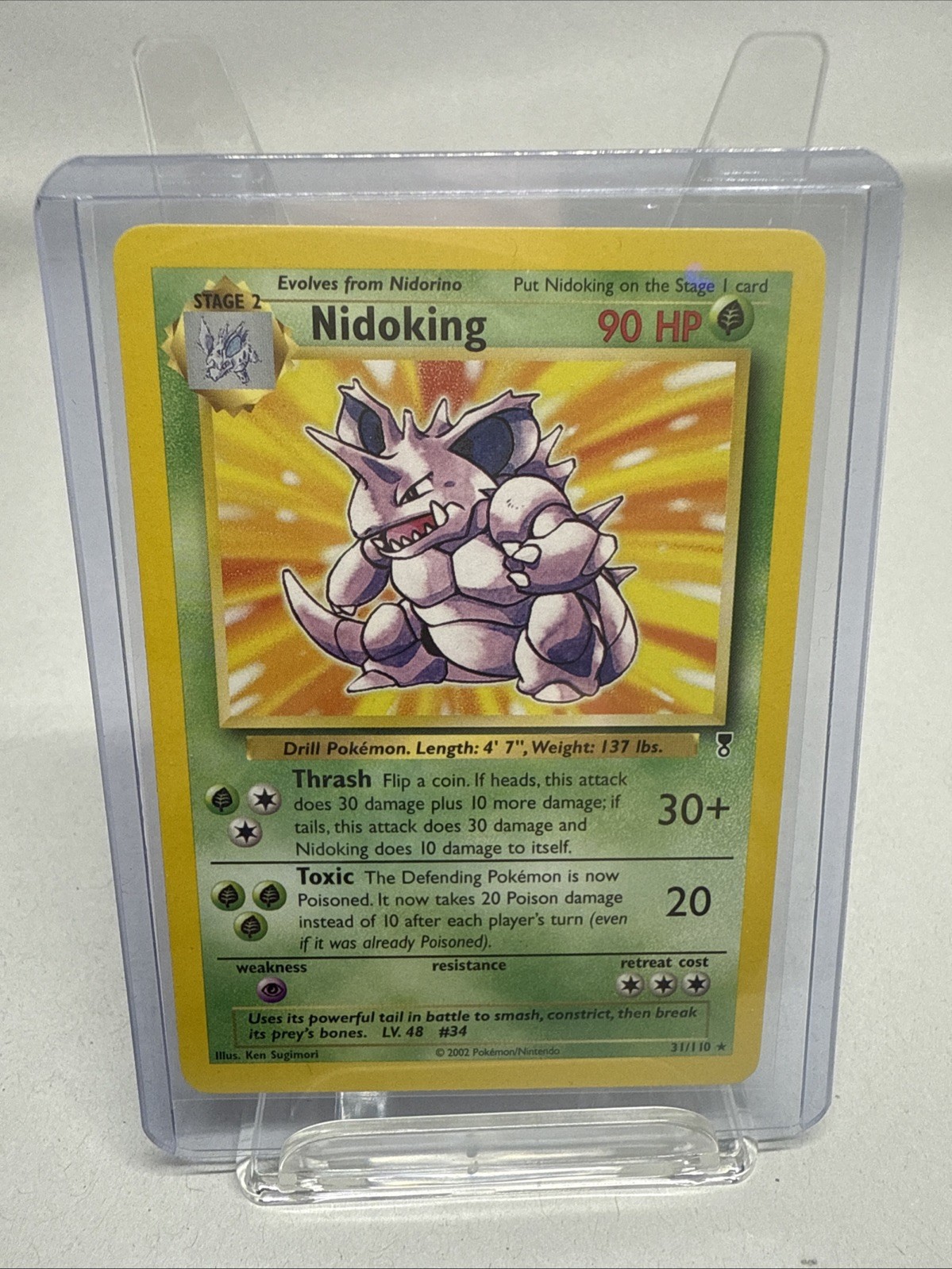 Nidoking 31/110 Legendary Collection Unlimited | Vintage Rare NM + Toploader