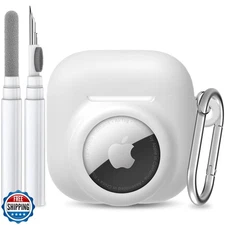 LDSXAY 2 in 1 Silicone Case Compatible with AirPod 4 and AirTag, Shockproof P