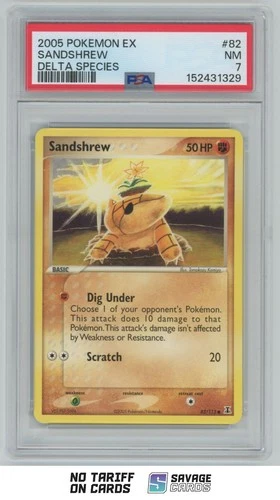 2005 Pokemon EX Delta Species LOW POP Sandshrew PSA 7 #82/113