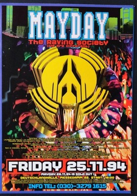   Mayday The Raving Society We Are Different 25.11.1994 Original Flyer-Booklet