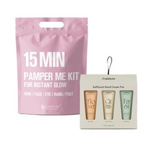 15 Min Pamper Me Kit and SoftTouch Hand Cream Trio 10pc : Korean Face Mask...