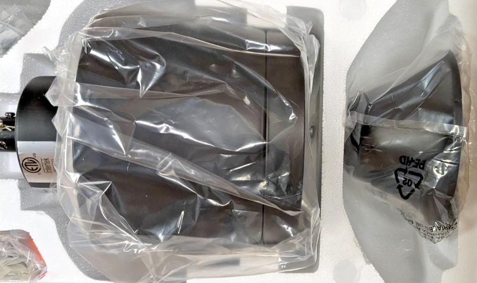 TRENDY LIGHTING 52" 5-BLADE LED CEILING FAN MATTE BLACK WHITE GLASS WALL CONTROL - Image 4 of 4