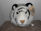 Siberian tiger white Head Plush Stuffed Wall Decor Jungle Cat Animal W/Tags