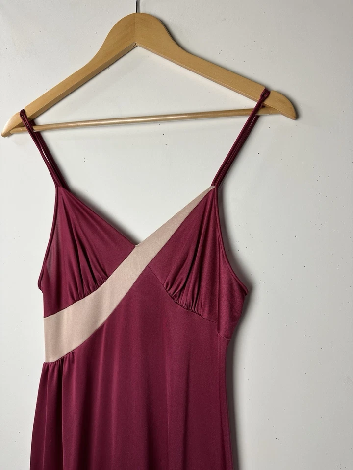 Vintage Vanity Fair Maxi Vestido Slip Babydoll Camisola Nylon Anos 70 Anos 80 Glam Grunge 32 - Imagem 3 de 4