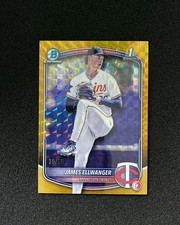 2025 Topps Bowman Draft Chrome James Ellwanger Gold Geometric REF 30/50 1ST QI95