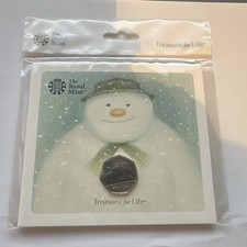 2018 The Snowman 50p Fifty Pence Christmas Series Royal Mint BU Pack