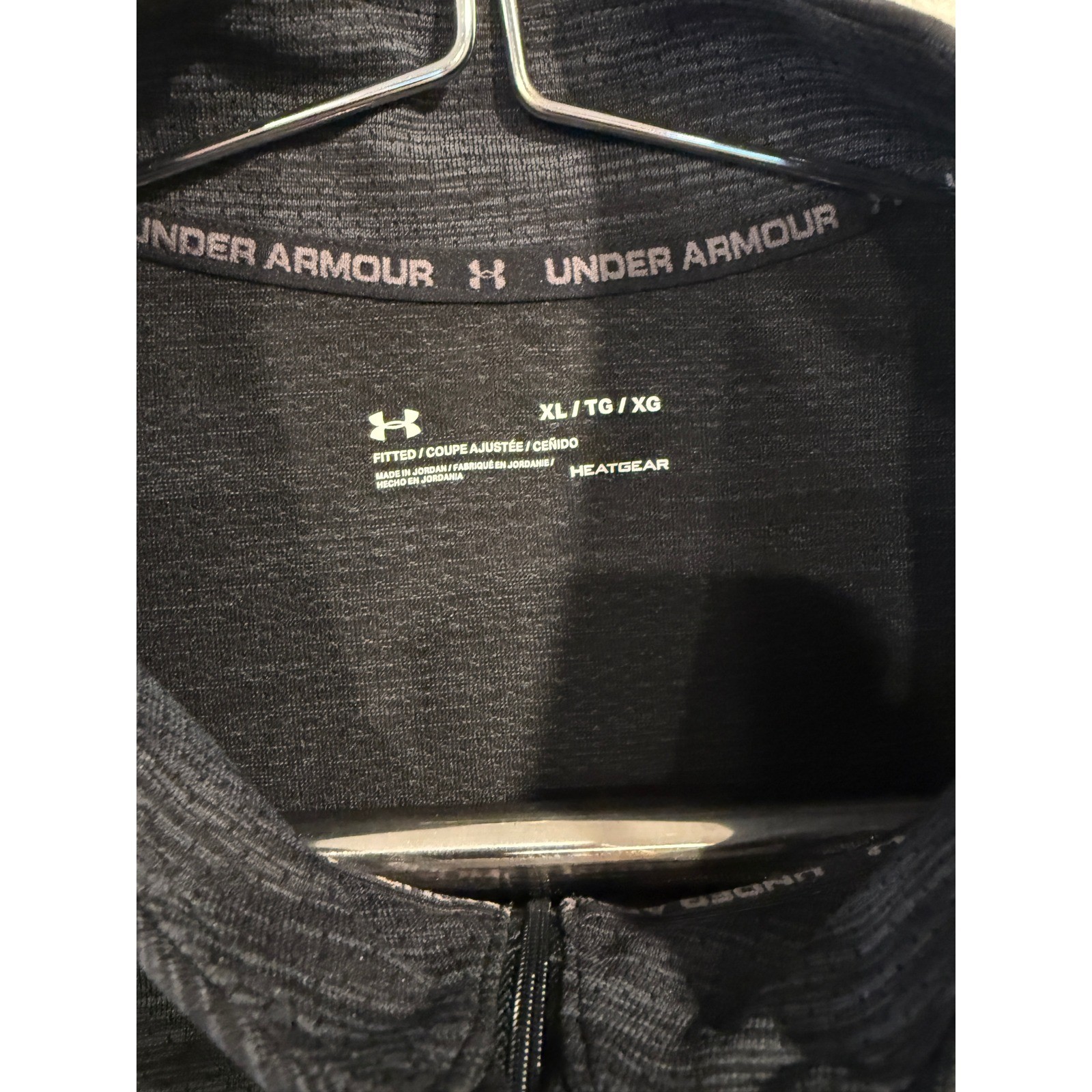 Under Armour Men's HeatGear Fitted Quarter Zip Long Sleeve Shirt XL thumbnail 2