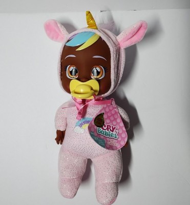 Cry Babies Tiny Cuddles Jazzy The Unicorn Plush Baby Doll 10''