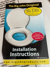 BIG JOHN 1W Toilet Seat,Elongated/Round Bowl,Closed 12G704